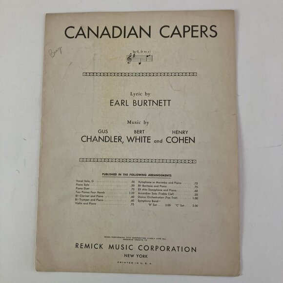 1920s Vintage Sheet Music Among My Souvenirs Canadian Capers Charley My Boy - Picture 10 of 16